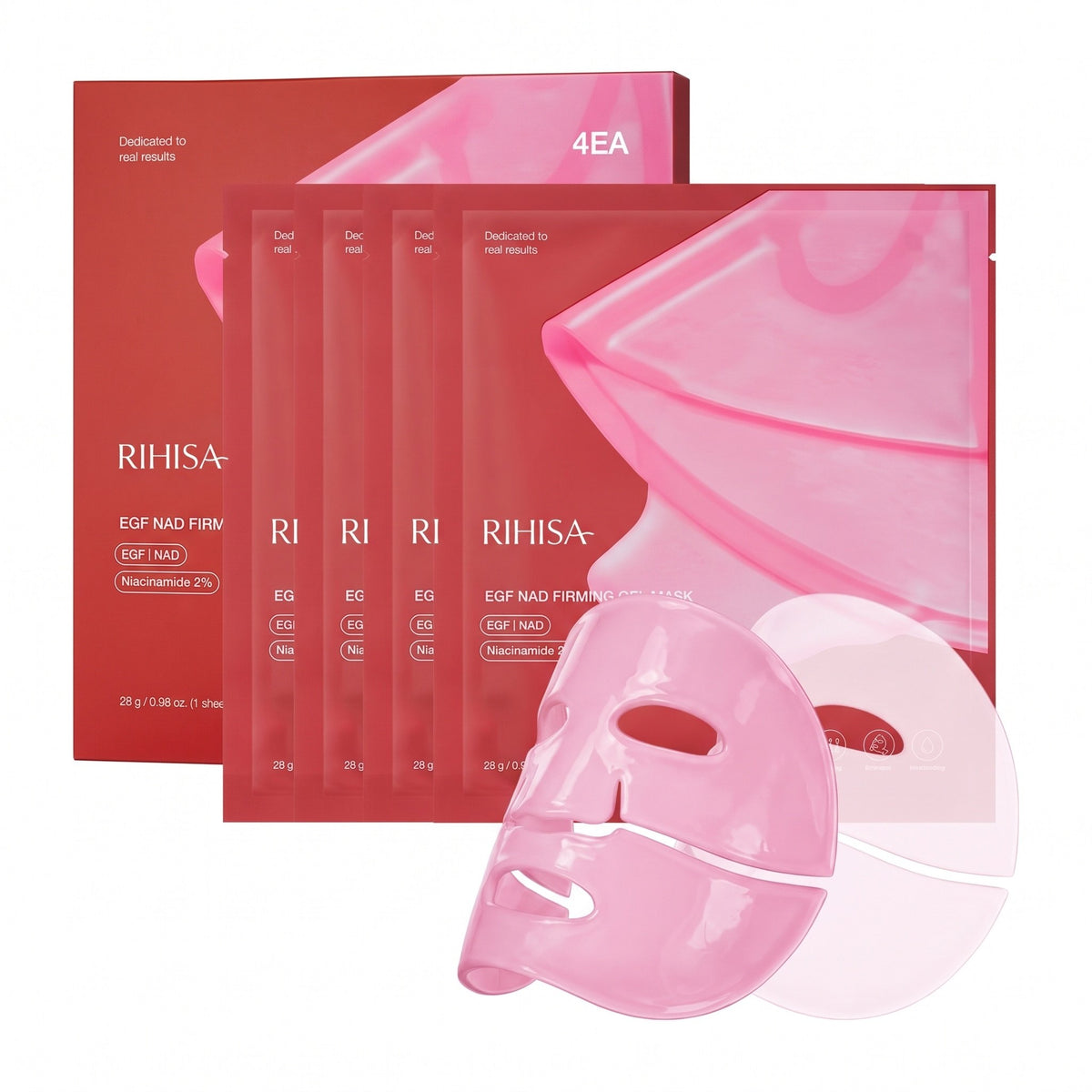 RIHISA NAD+ Firming Gel Mask box of 4