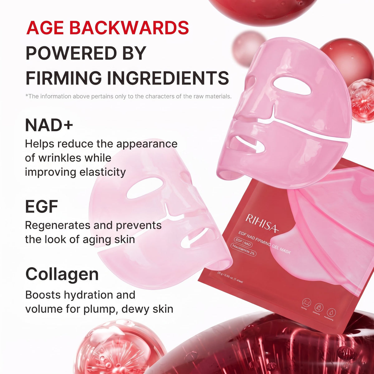 Firming ingredients: NAD+, EGF, collagen